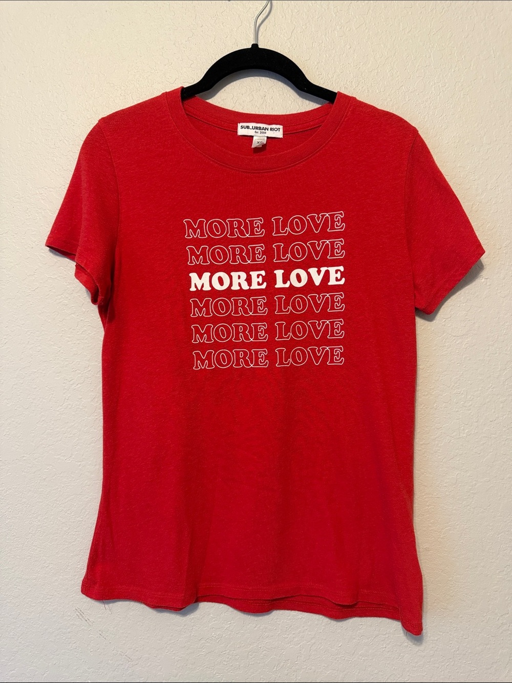 Sub_Urban Riot Red 'More Love' Short Sleeve Graphic Tee